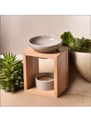 Brûleur bois taupe