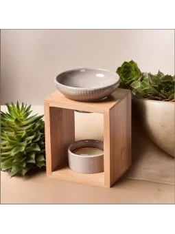 Brûleur bois taupe