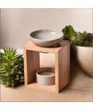 Brûleur bois taupe