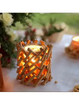 Brûleur électrique en bois