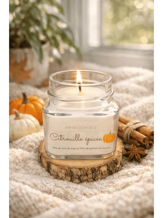 Bougie artisanale à la citrouille épicée