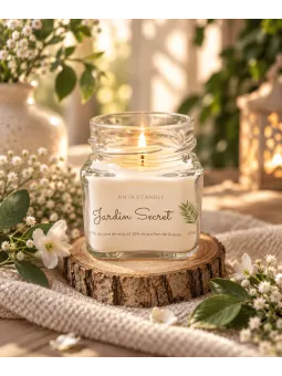 Bougie artisanale jardin secret