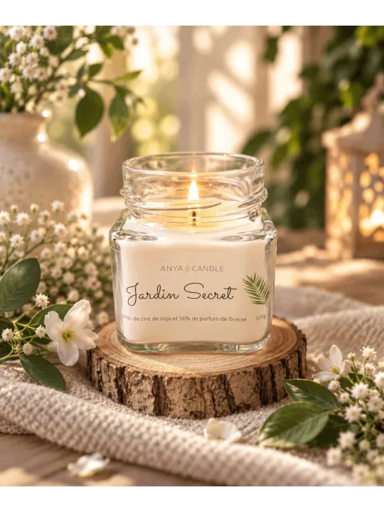 Bougie artisanale jardin secret