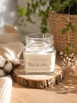 Bougie artisanale à la fleur de coton