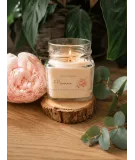Bougie artisanale à la pivoine