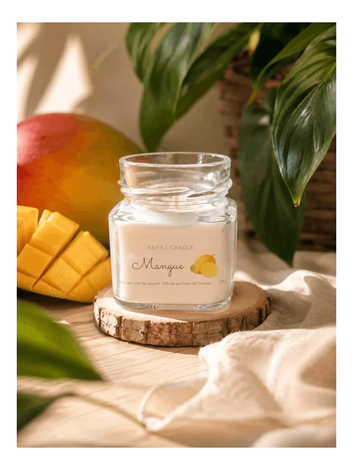 Bougie artisanale à la mangue