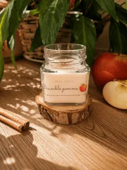 Bougie artisanale au crumble pomme