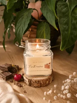 Bougie artisanale gâteau foret noire
