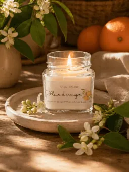 Bougie artisanale à la fleur d'oranger