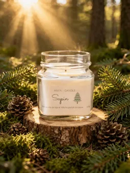 Bougie artisanale au sapin