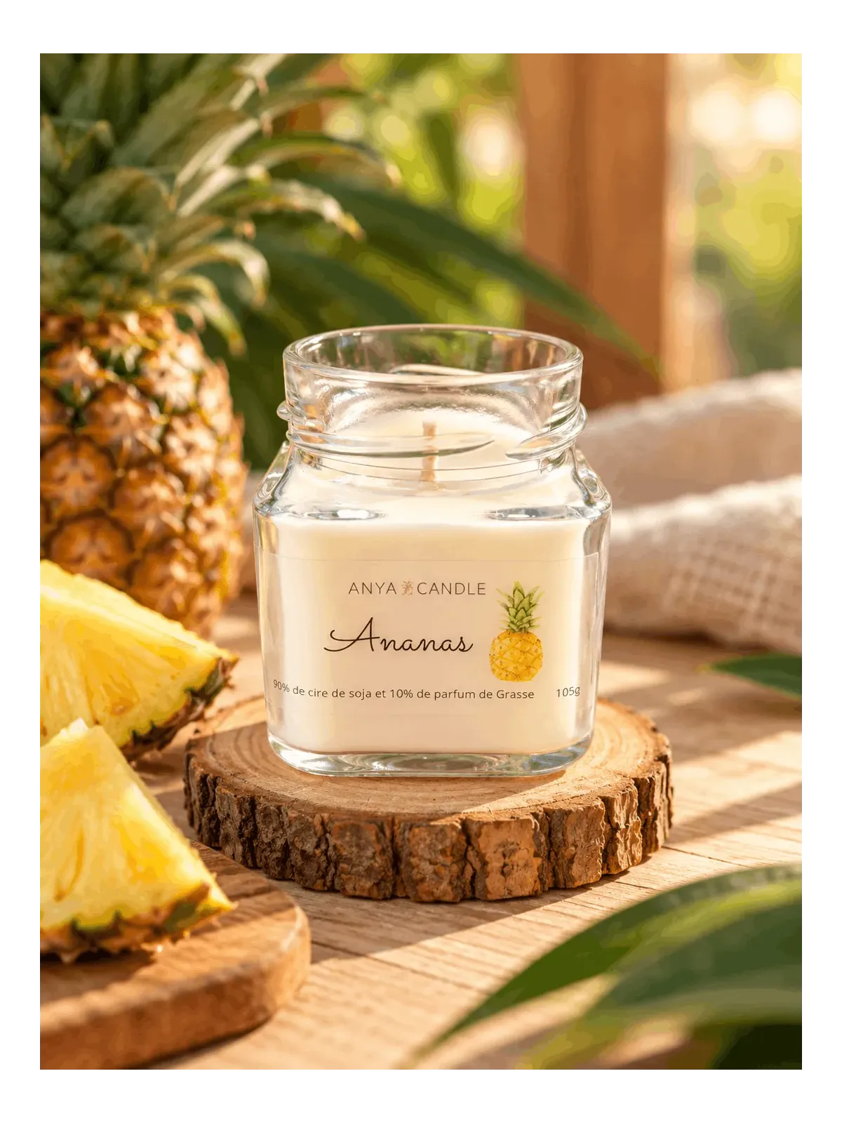Bougie artisanale ananas