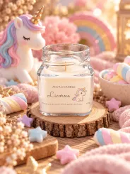 Bougie artisanale licorne