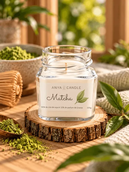 Bougie artisanale au matcha