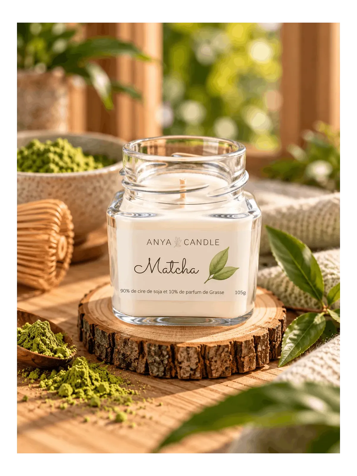 Bougie artisanale au matcha