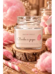 Bougie artisanale à la barbe à papa