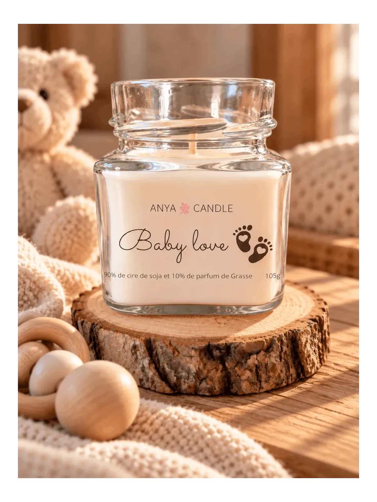 Bougie artisanale baby love