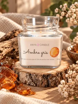 Bougie artisanale à l'ambre gris