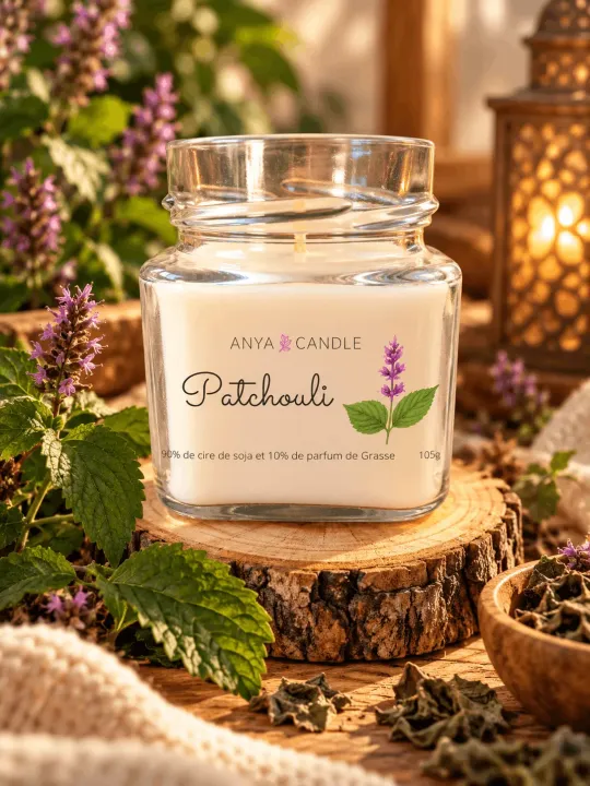 Bougie artisanale au patchouli