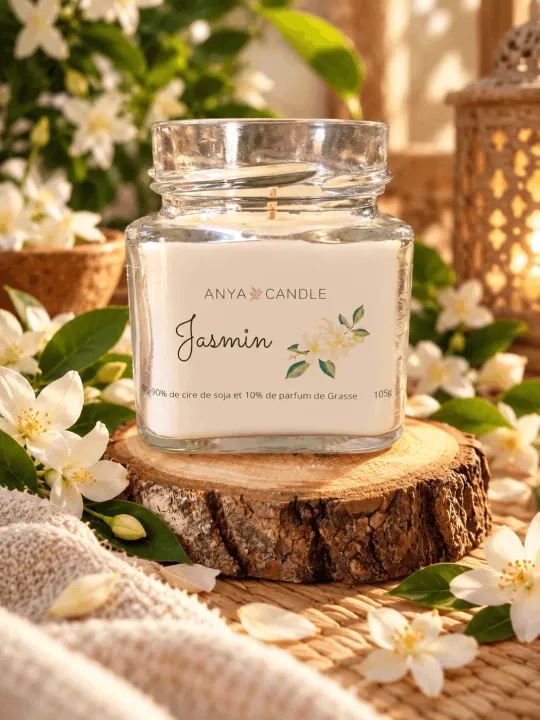 Bougie artisanale au jasmin