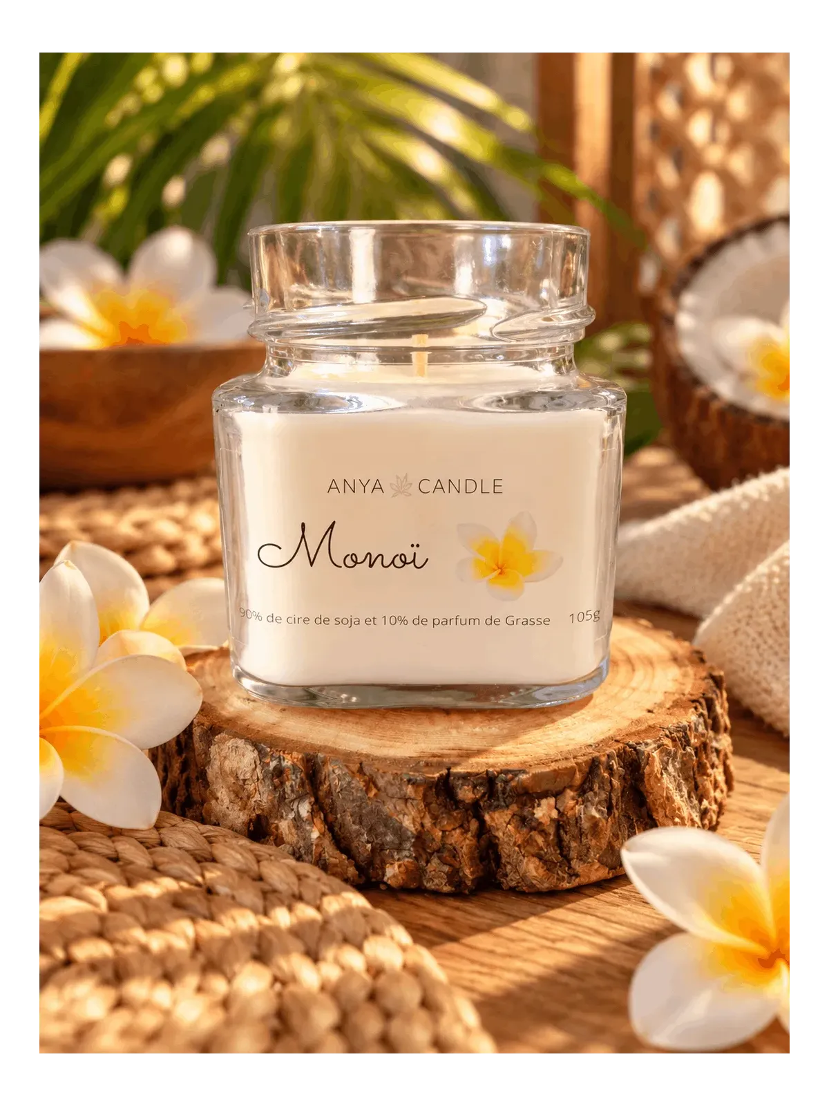 Bougie artisanale au monoï