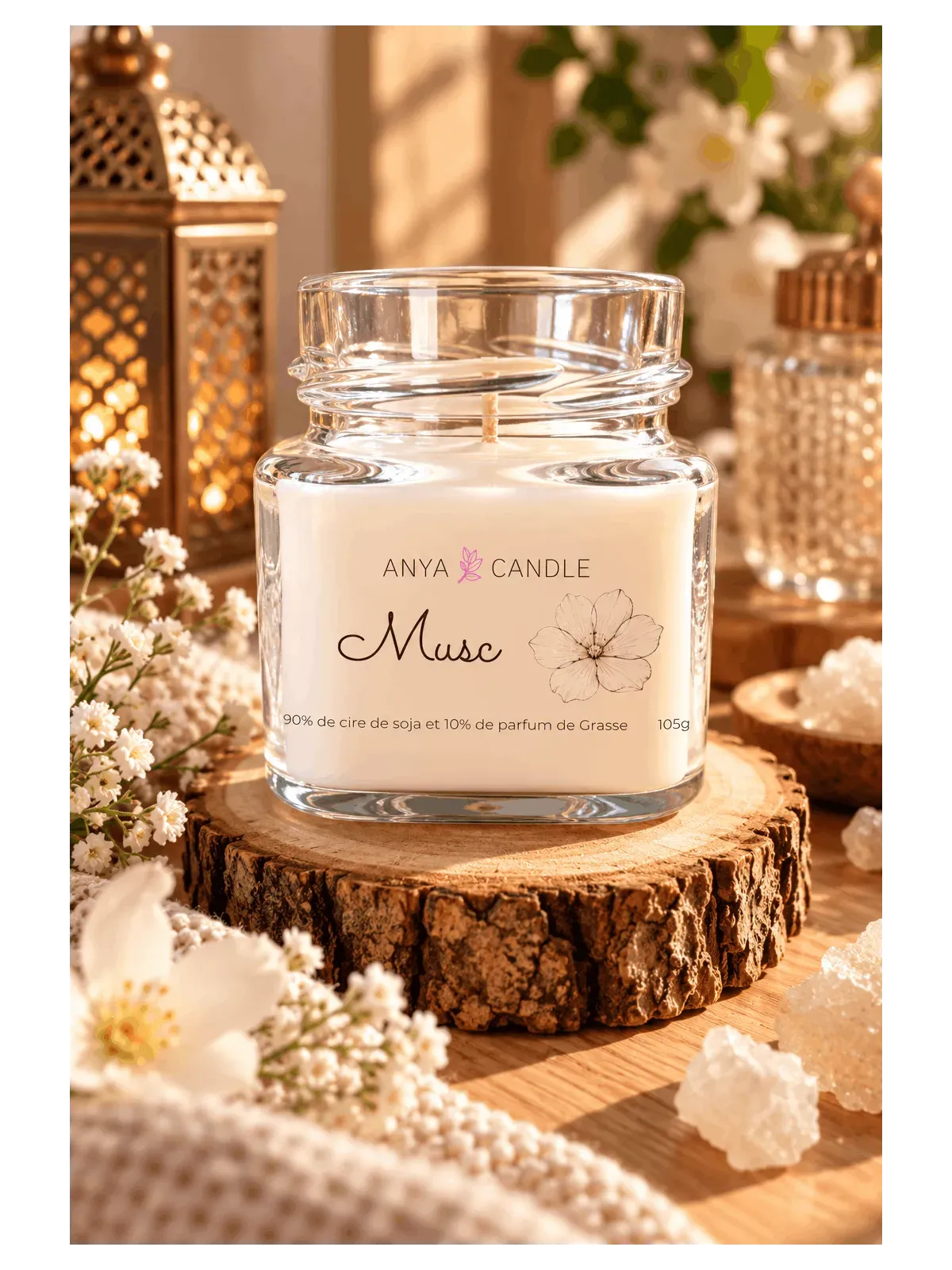 Bougie artisanale au musc