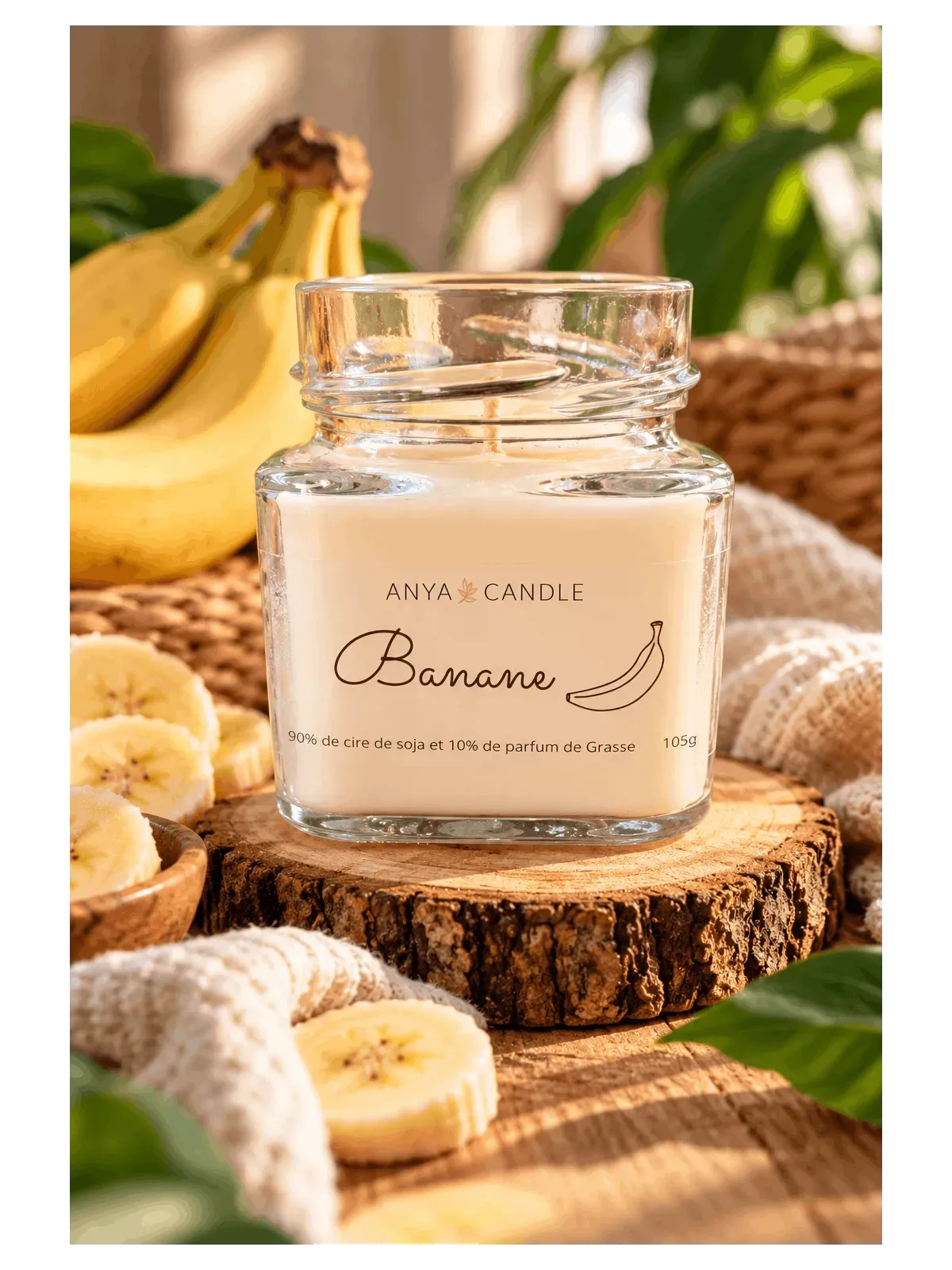Bougie artisanal à la banane