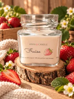 Bougie artisanale à la fraise