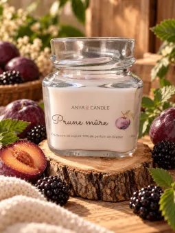 Bougie artisanale à la prune mûre