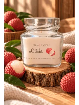 Bougie artisanale au litchi
