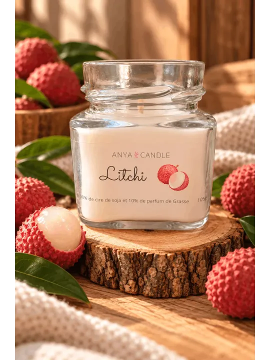 Bougie artisanale au litchi