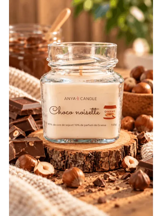 Bougie artisanale à la choco noisette