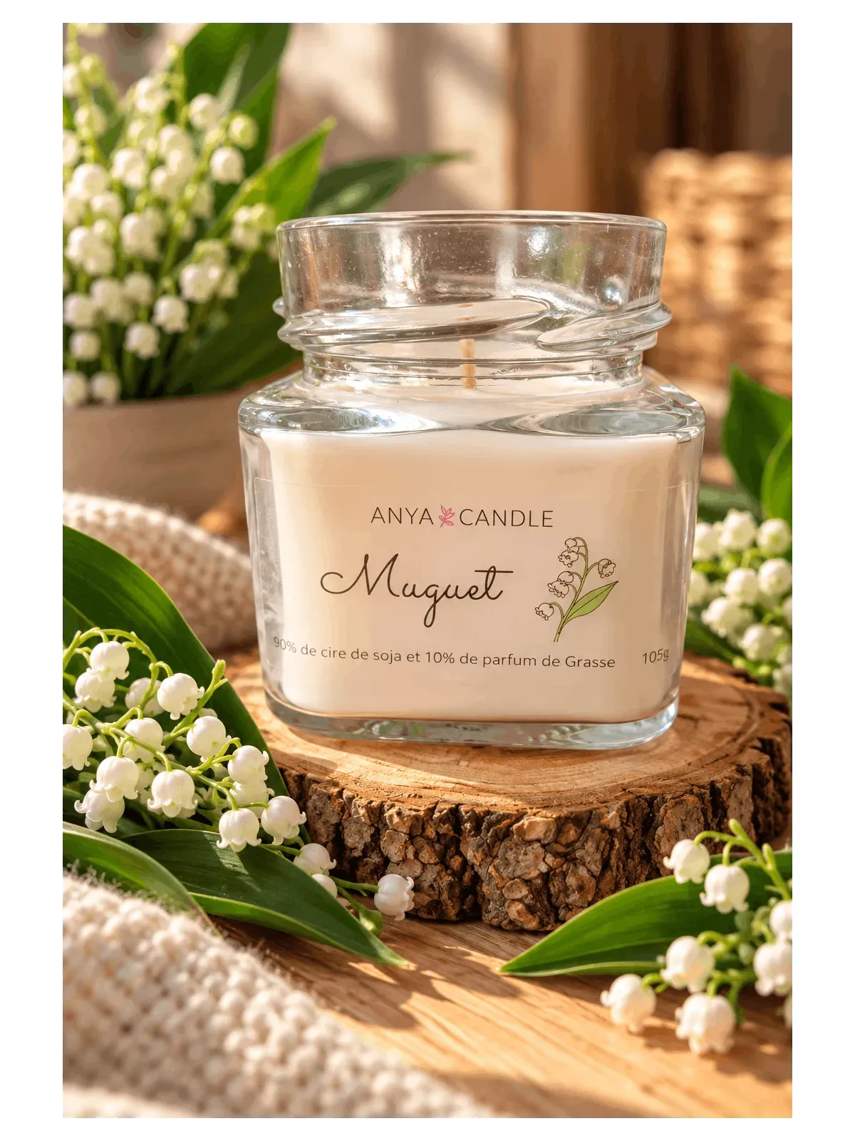 Bougie artisanale au muguet