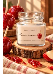 Bougie artisanale à la pomme d'amour