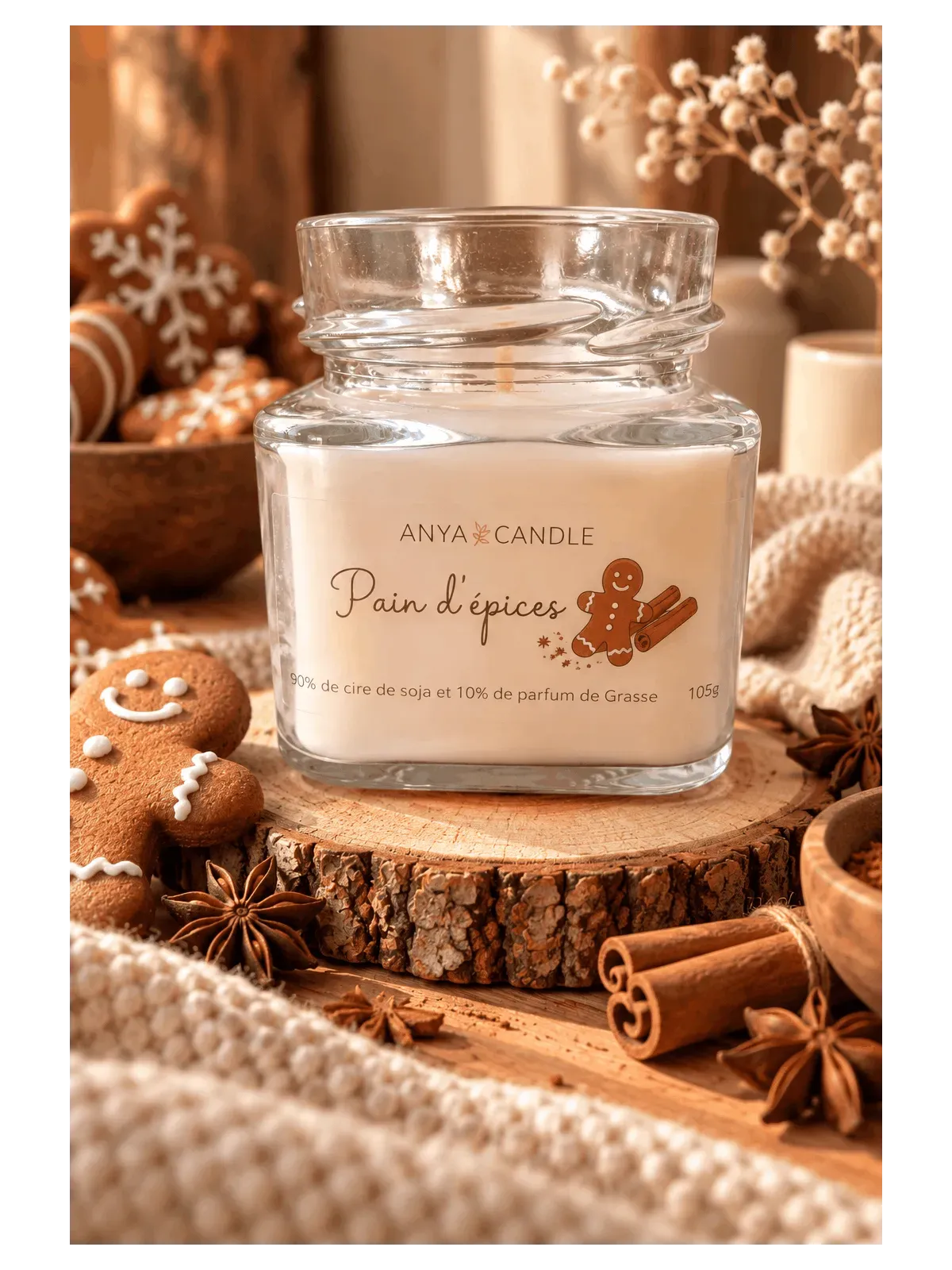 Bougie artisanale au pain d'épices