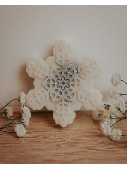 Fondant artisanal flocon de neige au caramel beurre salé