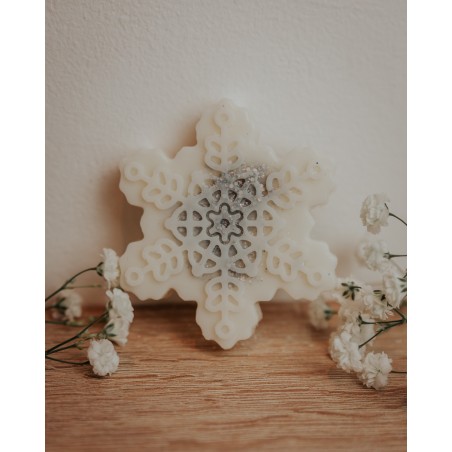 Fondant artisanal flocon de neige au caramel beurre salé
