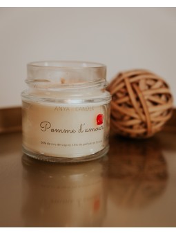 Bougie artisanale à la pomme d'amour