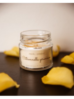 Bougie artisanale à la citronnelle et au géranium