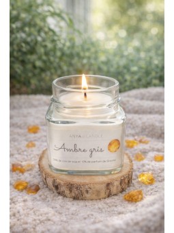 Bougie artisanale à l'ambre gris