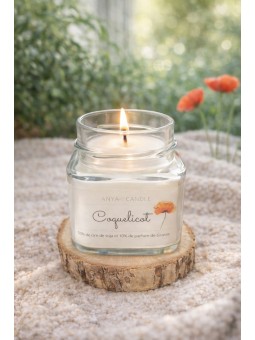 Bougie artisanale coquelicot