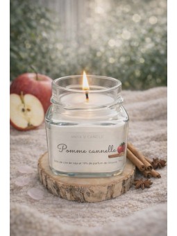 Bougie artisanale à la pomme cannelle