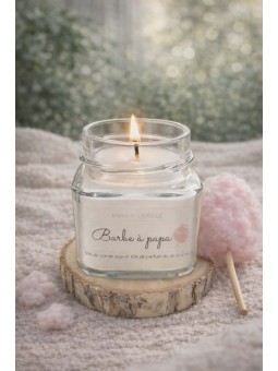 Bougie artisanale à la barbe à papa