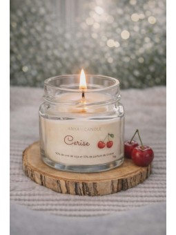 Bougie artisanale à la cerise