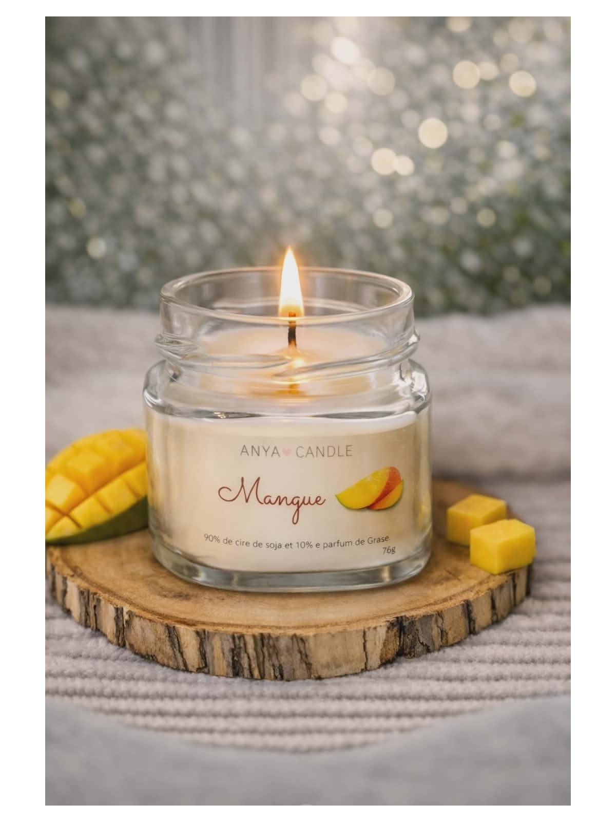 Bougie artisanale à la mangue