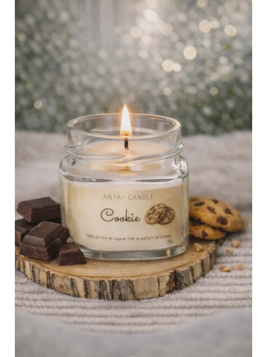 Bougie artisanale au cookie