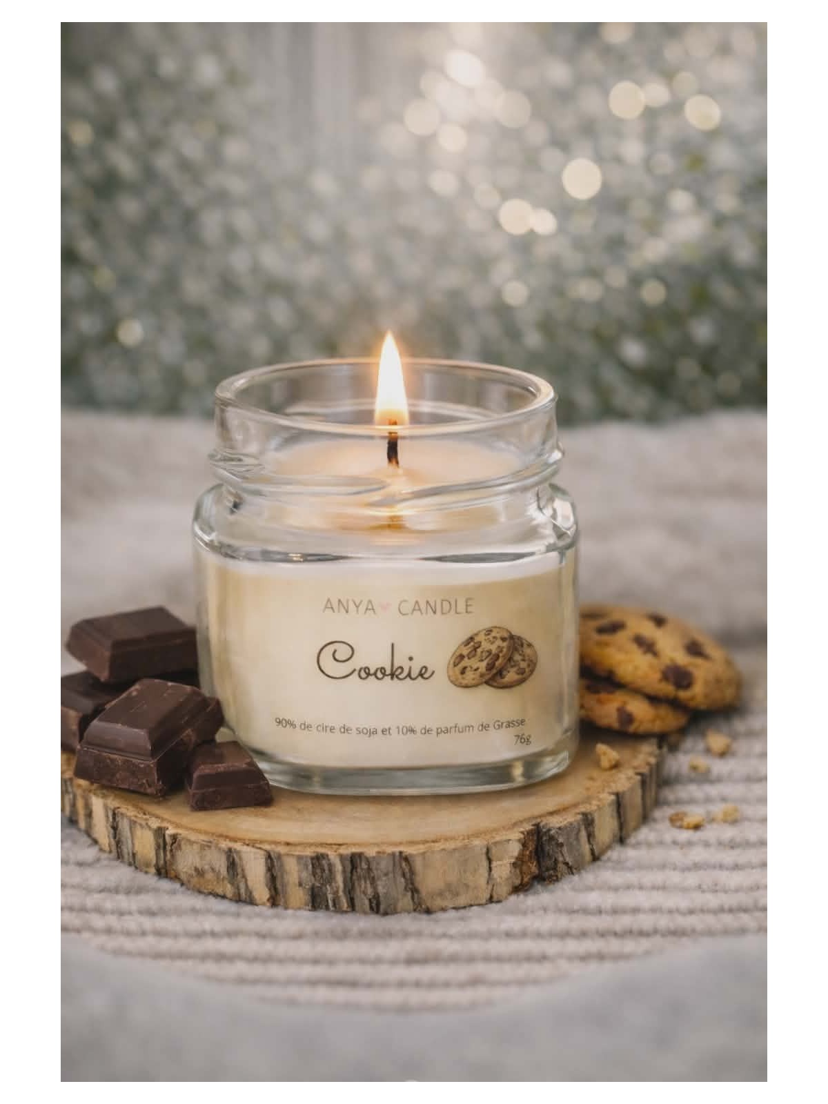 Bougie artisanale au cookie