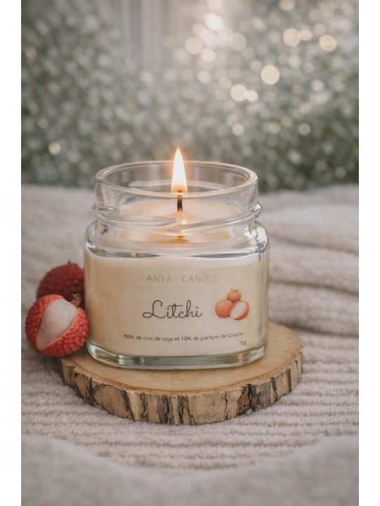 Bougie artisanale au litchi