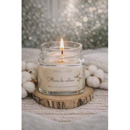 Bougie artisanale à la fleur de coton