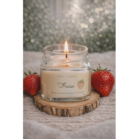 Bougie artisanale à la fraise