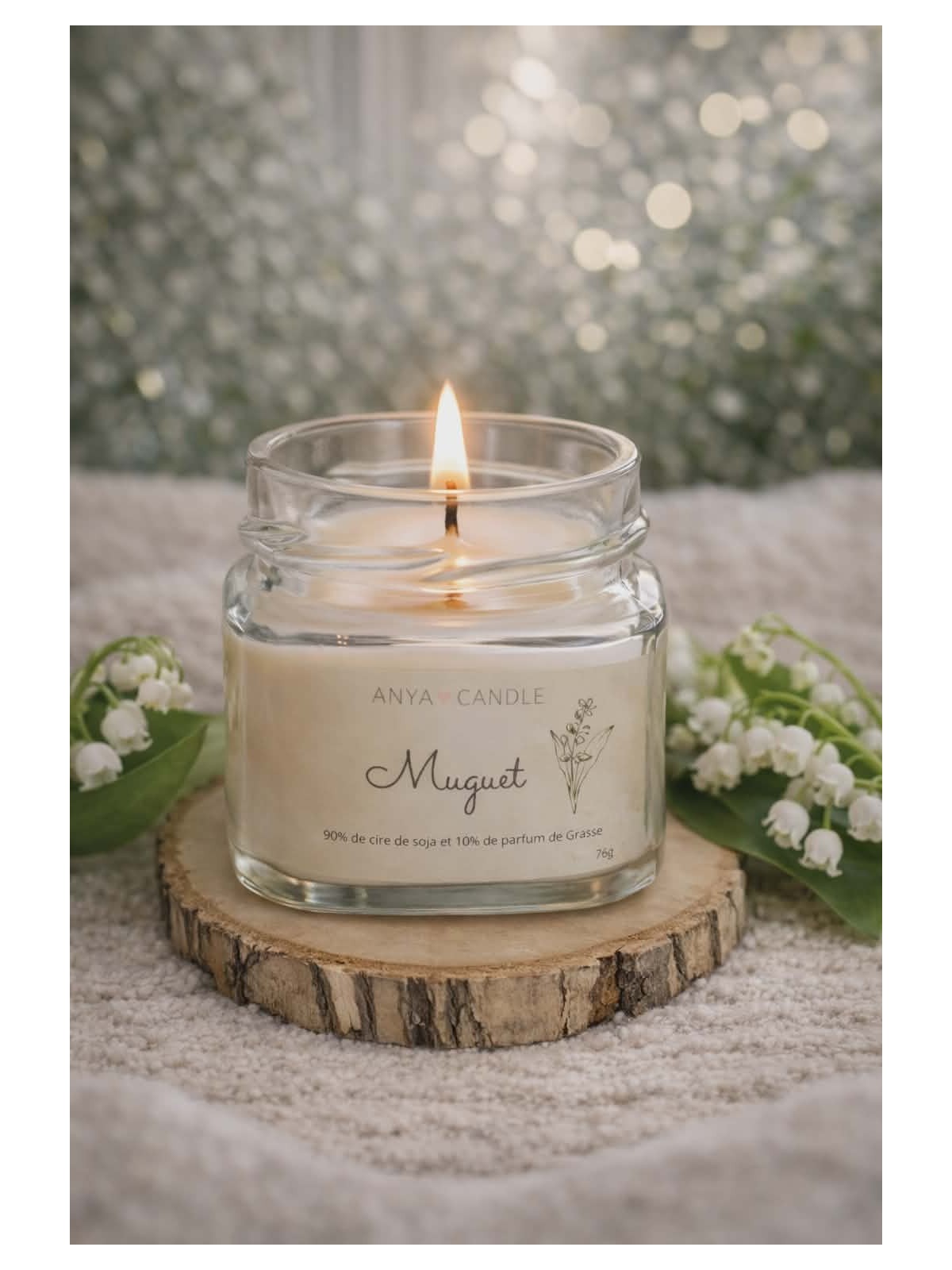 Bougie artisanale au muguet